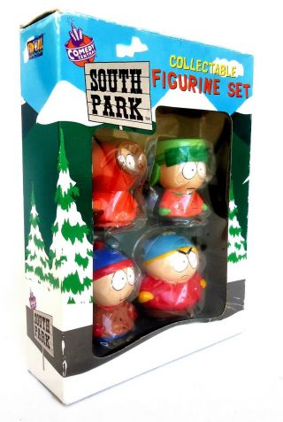 South Park Collectable Figurine Set 1998 Boxed Kyle,  Kenny,  Cartman,  Stan Rare