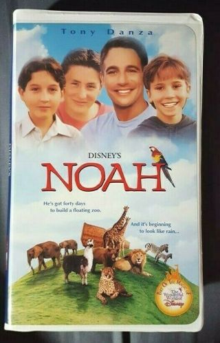 Noah Tony Danza Disney Vhs Movie Clamshell Ark Zoo S/h Rare Htf