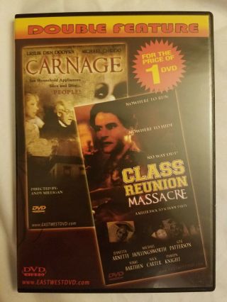 Carnage / Class Reunion Massacre Dvd Horror Double Feature Andy Milligan Rare