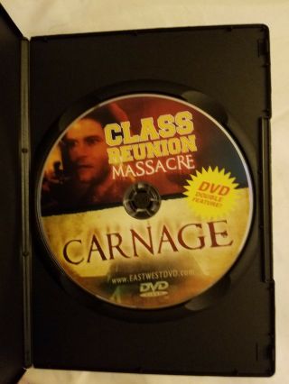 Carnage / Class Reunion Massacre DVD Horror Double Feature Andy Milligan Rare 3