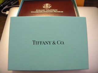Tiffany & Co.  Silver Proof Rare Coin Box/ Dolly Madison Silver Dollar