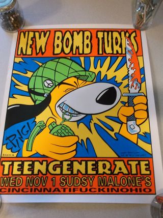 Bomb Turks Rare Vintage Kozik 95 - 48 Silkscreened Poster 11.  1995 Cincinnati