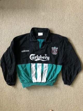 Liverpool Fc Rare Adidas Drill Training Top Retro Early 1990s