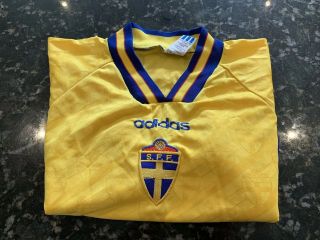 Rare Vintage Sweden Football Shirt - Adidas - Xl
