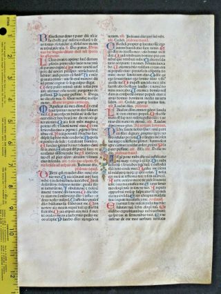 Extremely rare incunabula Breviary lf.  vellum,  Jenson,  1478,  handc.  deco initials 2 2