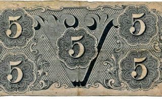 $5 Blueback) " Confederate " $5 Rare " Blueback " (1800 