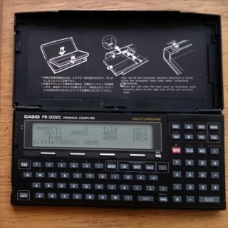 Rare Casio Pb 2000c Personal Computer Pb2000c Pb 2000 Pb2000