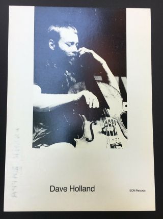 Dave Holland Rare 1978 Ecm Promo Poster Miles Davis Chick Corea