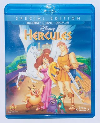 Disney’s Hercules (1997) Blu - Ray / Dvd Rare Family Classic Complete Vgc Htf