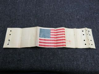 Wwii Us Army D - Day Invasion Usa Flag Armband - - Rare