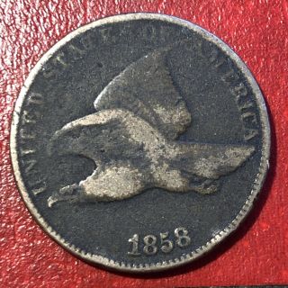 1858 Flying Eagle Cent 1c One Cent Circulated Rare 13691