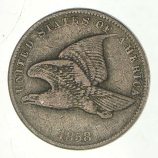 Crisp - 1858 - Flying Eagle United States Cent - Rare 989