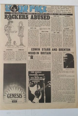 Genesis The Silent Sun 1968 Mega Rare Press Advert/poster/clipping 6x3 Inches
