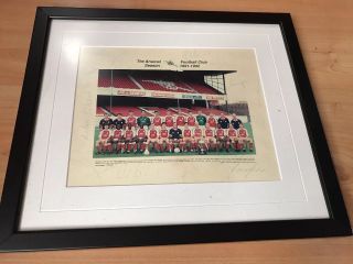Very Rare Arsenal Hand Signed Team Picture 1991 - 92