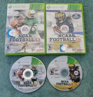 Ncaa Football 13 & 14 (microsoft Xbox 360,  2013) Rare &