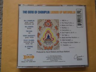 Sons Of Champlin Loosen Up Naturally Rare OOP One Way Records CD 2