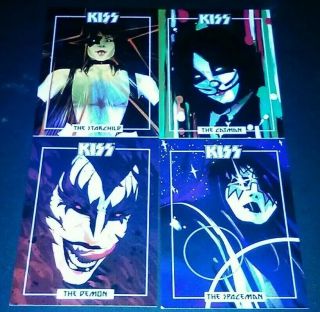 Kiss (4) Rare Cards Dynamite Promo Cards From Comic Con
