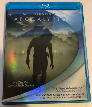 Apocalypto (blu - Ray Disc,  2007) Rare,  Oop,  Mel Gibson,  Usa,  Region A,  Vg Shape