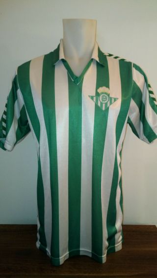 Jersey Shirt Camiseta Hummel 80s Real Betis Siviglia 88 - 89 L? Homespain Rare