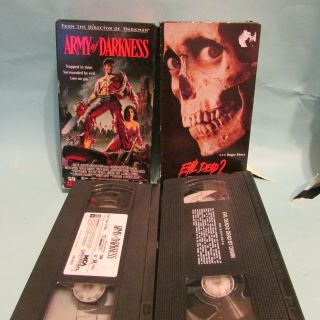 Evil Dead 2 & Army Of Darkness Vhs Horror Bruce Campbell Scary Rare Rated R