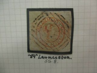 Tasmania Stamps: 4d Chalon Imperf - Rare (g206)