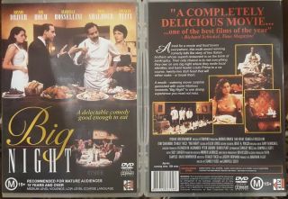 Big Night Rare Deleted Dvd Tony Shalhoub & Stanley Tucci Italian Restaurant Film