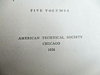 RARE 5 VOLS.  ARCHITECTURE CARPENTRY AND BUILDING 1924 AMERICAN TECHNICAL SOCIETY 8