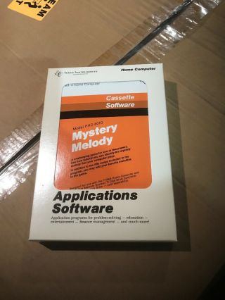 Minty Nos Ti99 - 4a Home Computer Mystery Melody Cassette Rare Pht Phd 6010