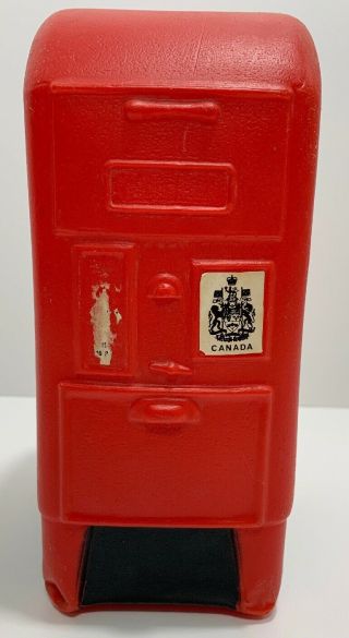Vintage Reliable Toys 9” Blown Plastic Canada Post Mail Box Money Coin Bank Rare