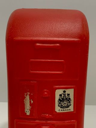 Vintage Reliable Toys 9” Blown Plastic Canada Post Mail Box Money Coin Bank RARE 3