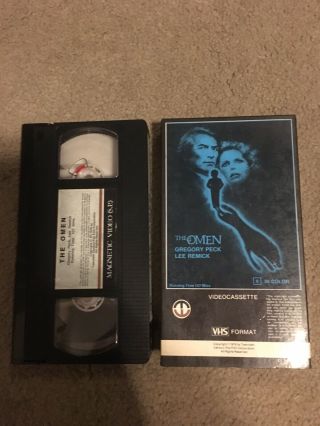 The Omen Vhs/ Very Rare & R - Rated Magnetic (carton) Horror Video