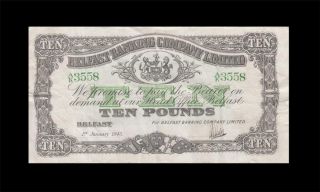 1.  1.  1943 Northern Ireland Belfast 10 Pounds X - Rare ( (ef))