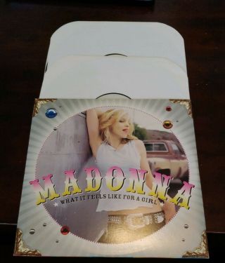 Rare Madonna 2001 What It Feels Like For A Girl 12” 2 Lp Vinyl Single Remix Oop