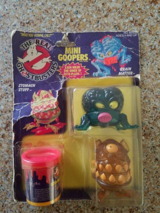 1984 Kenner The Real Ghostbusters Mini Goopers Set On The Card Rare