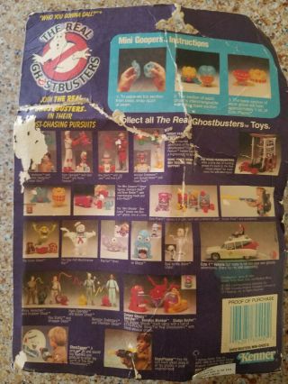 1984 KENNER THE REAL GHOSTBUSTERS MINI GOOPERS SET ON THE CARD RARE 3