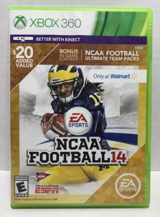 Ncaa Football 14 Xbox 360 Complete Rare Wal Mart Exclusive Limited Edition