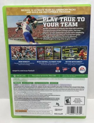 NCAA Football 14 Xbox 360 complete rare Wal Mart exclusive limited edition 2