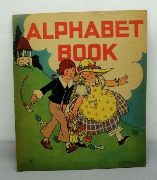 Rare Vintage 1939 Alphabet Book Children 