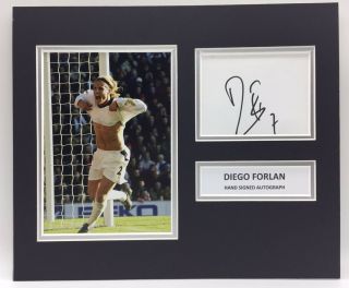 Rare Diego Forlan Manchester United Signed Photo Display,  Autograph Man Utd