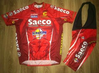 Saeco Cannondale Ballan Longoni Rare Cycling Kit Set Jersey Bib Shorts Size Xl