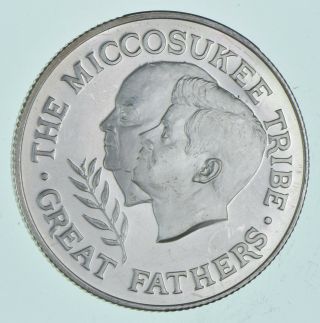 Rare Silver - 26.  5 Grams - Miccosukee Tribe - Round.  999 Fine Silver 258