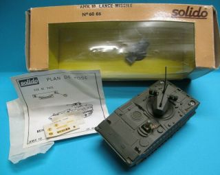 Solido No.  6066 1/50 Scale Amx 10 Lance Missile Tank Diecast Model Exc Very Rare