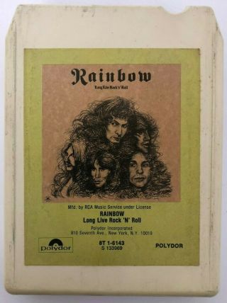 Rainbow Long Live Rock N Roll Rare 8t 1 - 6143 Polydor Records 8 Track Tape