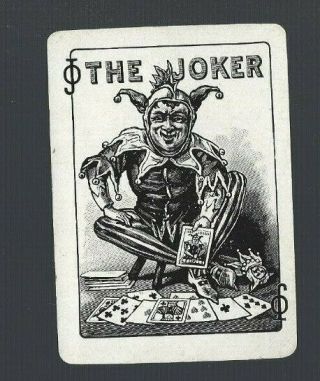 Playing Cards 1x VERY RARE BRITISH JOKER/JOKERS JESTER LATE 1800 ' S RMSP 3