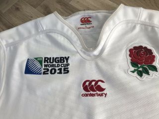 RARE ENGLAND RUGBY UNION HOME SHIRT JERSEY CANTERBURY WORLD CUP 2015 L 3
