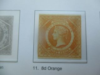 Nsw Stamps: 1854 Definitives Imperf 8d Orange - Rare (d105)
