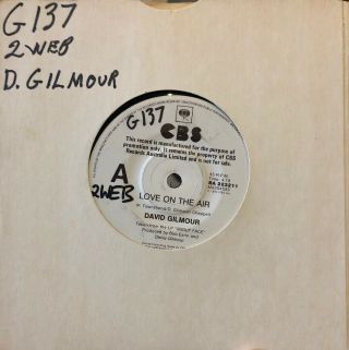 David Gilmour Love On The Air Pink Floyd Australian 45 7” Vinyl Rare Promo