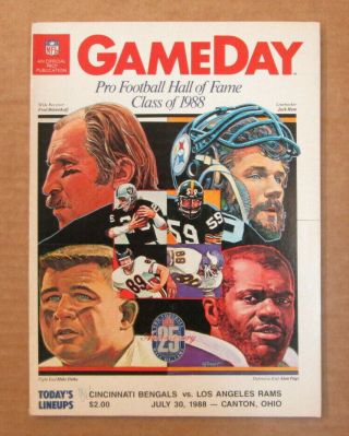 Rare 1988 Nfl Hall Of Fame Game Program With Fred Biletnikoff On The Cover