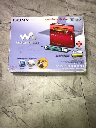 Sony Mz - R900 Walkman Minidisc Player,  Rare Full Set Records From Internet