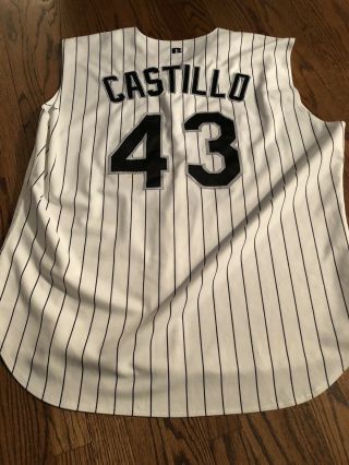 1999 Chicago White Sox Carlos Castillo Game Worn Vest Jersey Heavy Use RARE 3